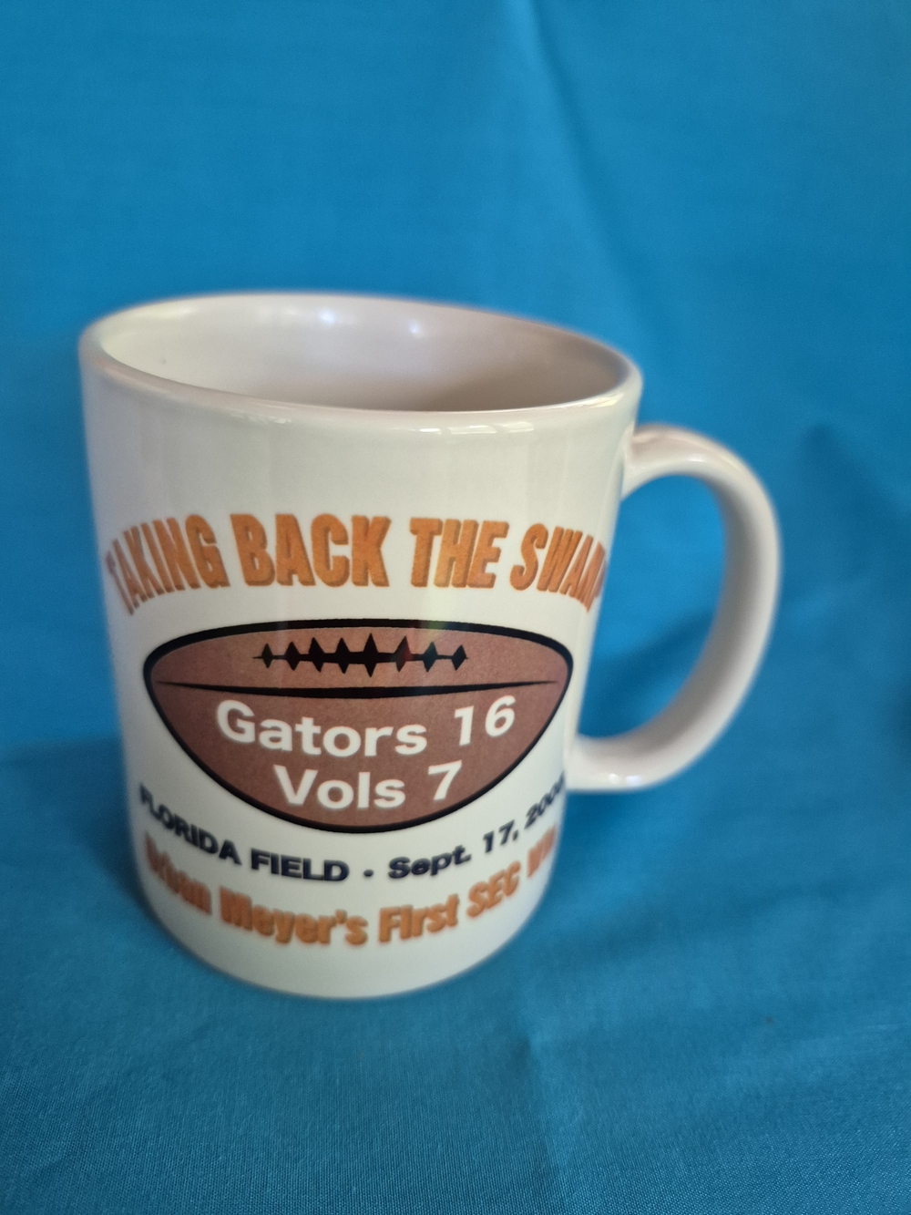 University of Florida Gator Bait Mug Coffee Tea Stoneware 2005 Football Souvenir